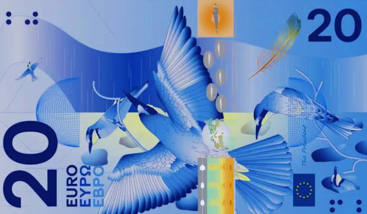 Neue Euro-Banknoten Entwürfe der EZB mit Motiven aus europäischer Kultur und Natur